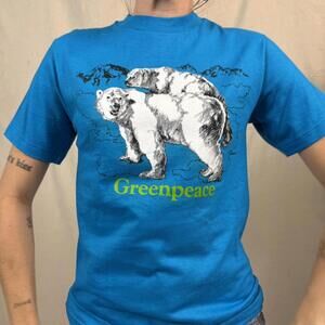 Vintage Hanes Beefy-T Greenpeace Polar Bear Tee